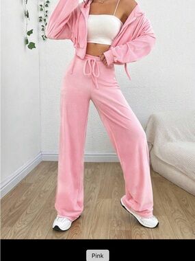 Women's Pink Velvet Sweatsuit